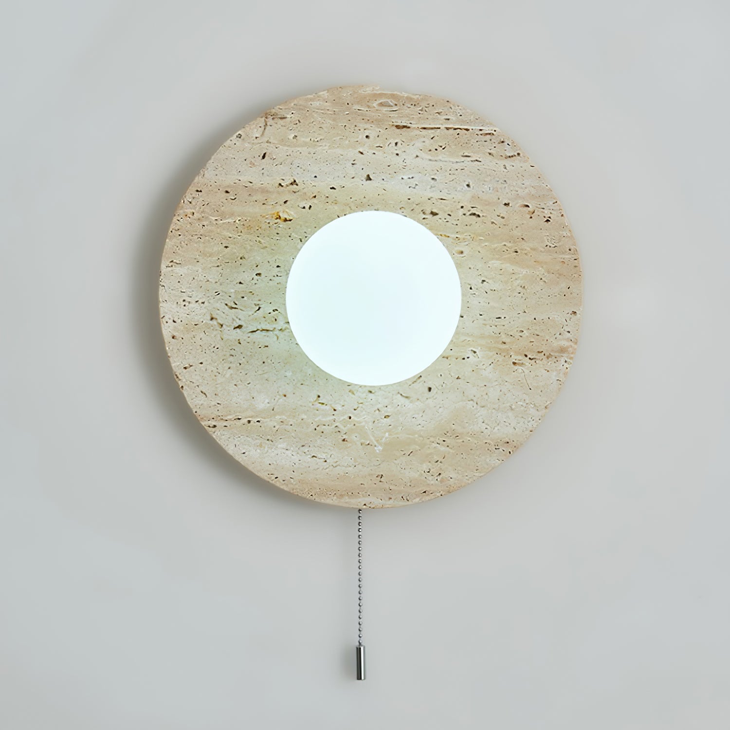 Pallas - Round Travertine Wall Light