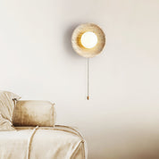 Pallas - Round Travertine Wall Light