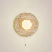 Pallas - Round Travertine Wall Light