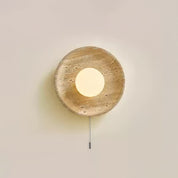 Pallas - Round Travertine Wall Light