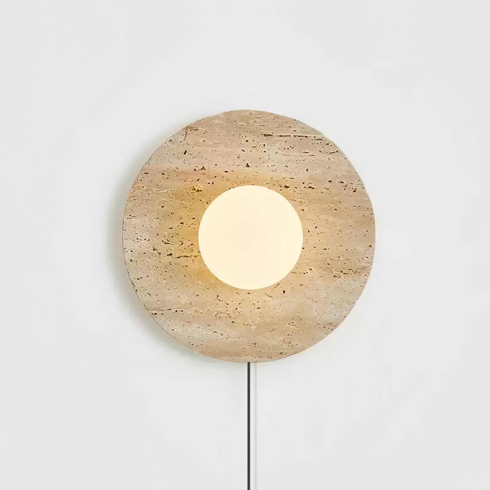 Artemis - Plug-in Travertine Wall Light