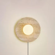 Artemis - Plug-in Travertine Wall Light