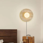 Artemis - Plug-in Travertine Wall Light
