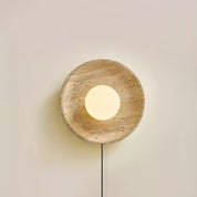 Artemis - Plug-in Travertine Wall Light