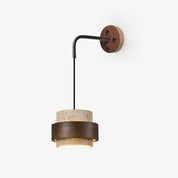 Klotho - Travertine and Walnut Wall Sconce