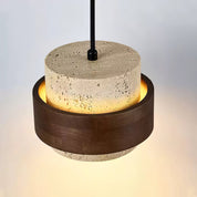 Klotho - Travertine and Walnut Wall Sconce