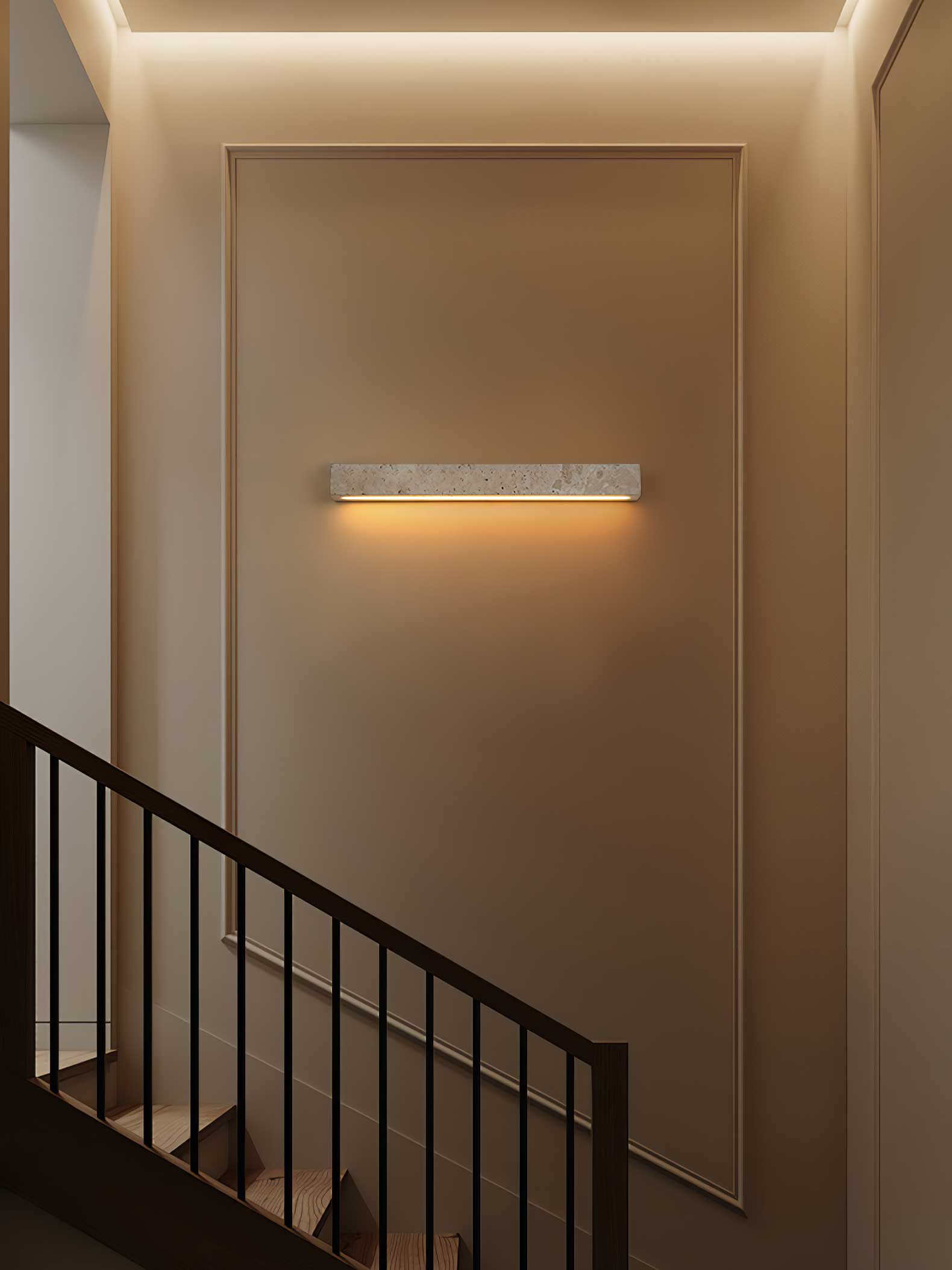 Zephyros - Travertine Linear Wall Light