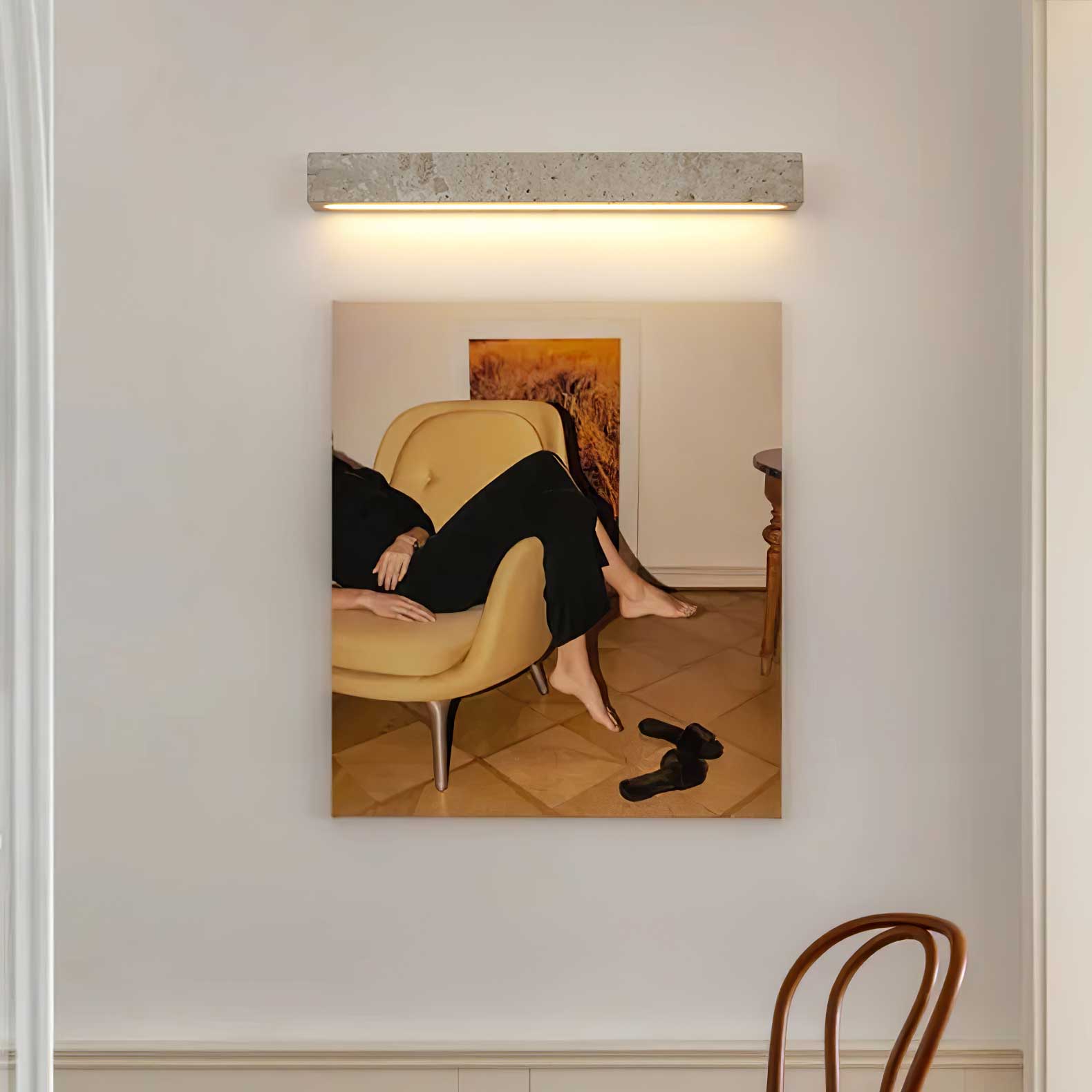 Zephyros - Travertine Linear Wall Light