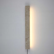 Dynamene - Travertine Linear Plug-In Wall Light