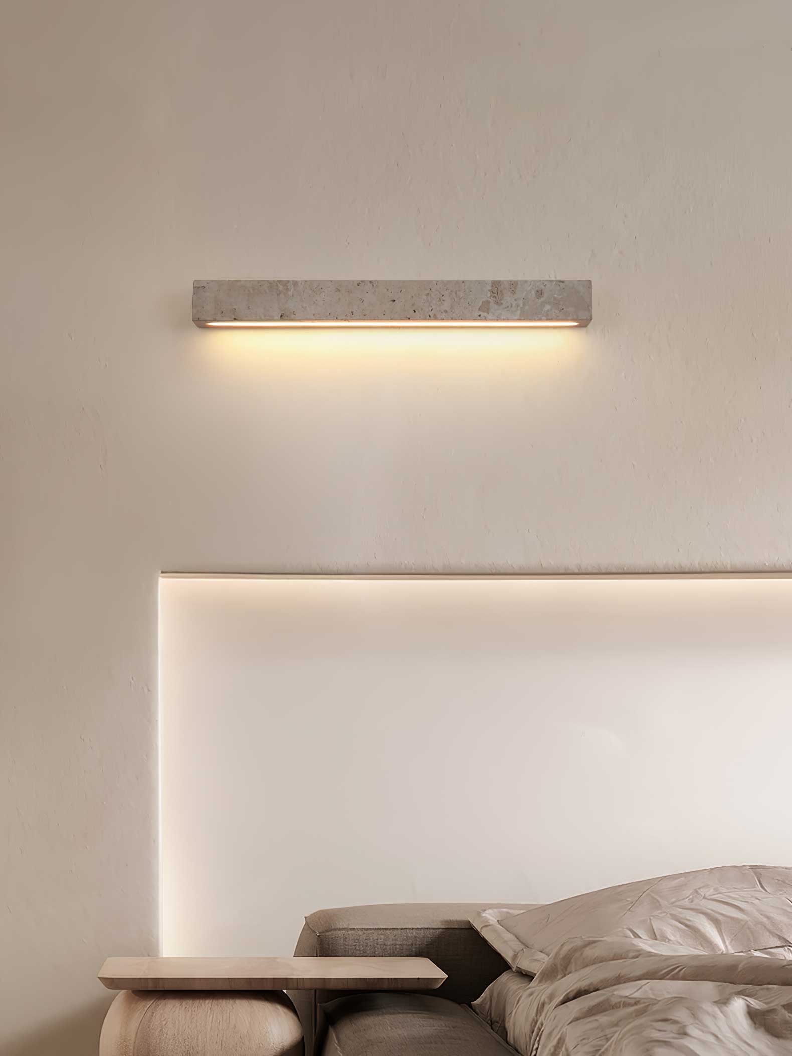 Zephyros - Travertine Linear Wall Light