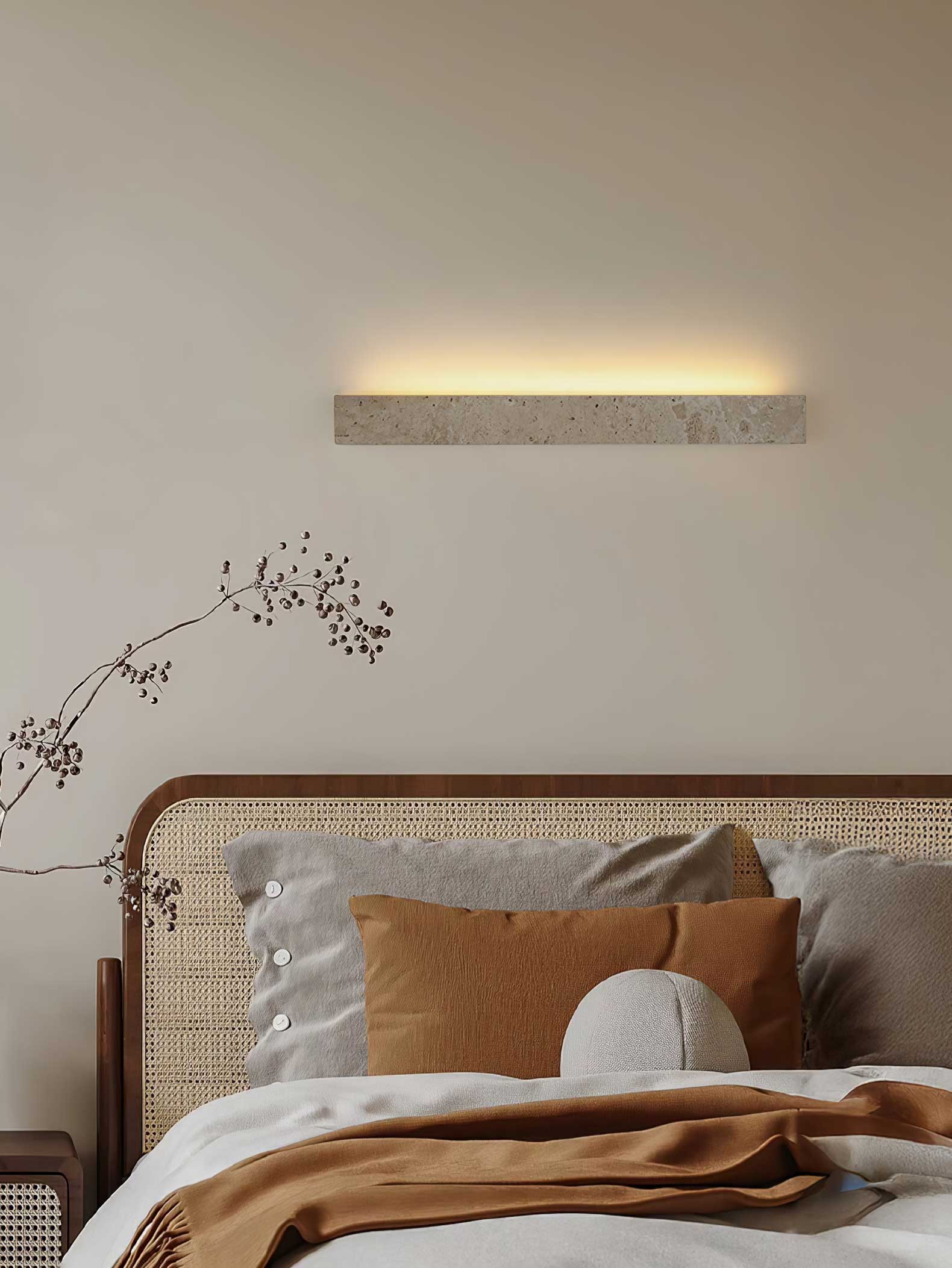 Zephyros - Travertine Linear Wall Light