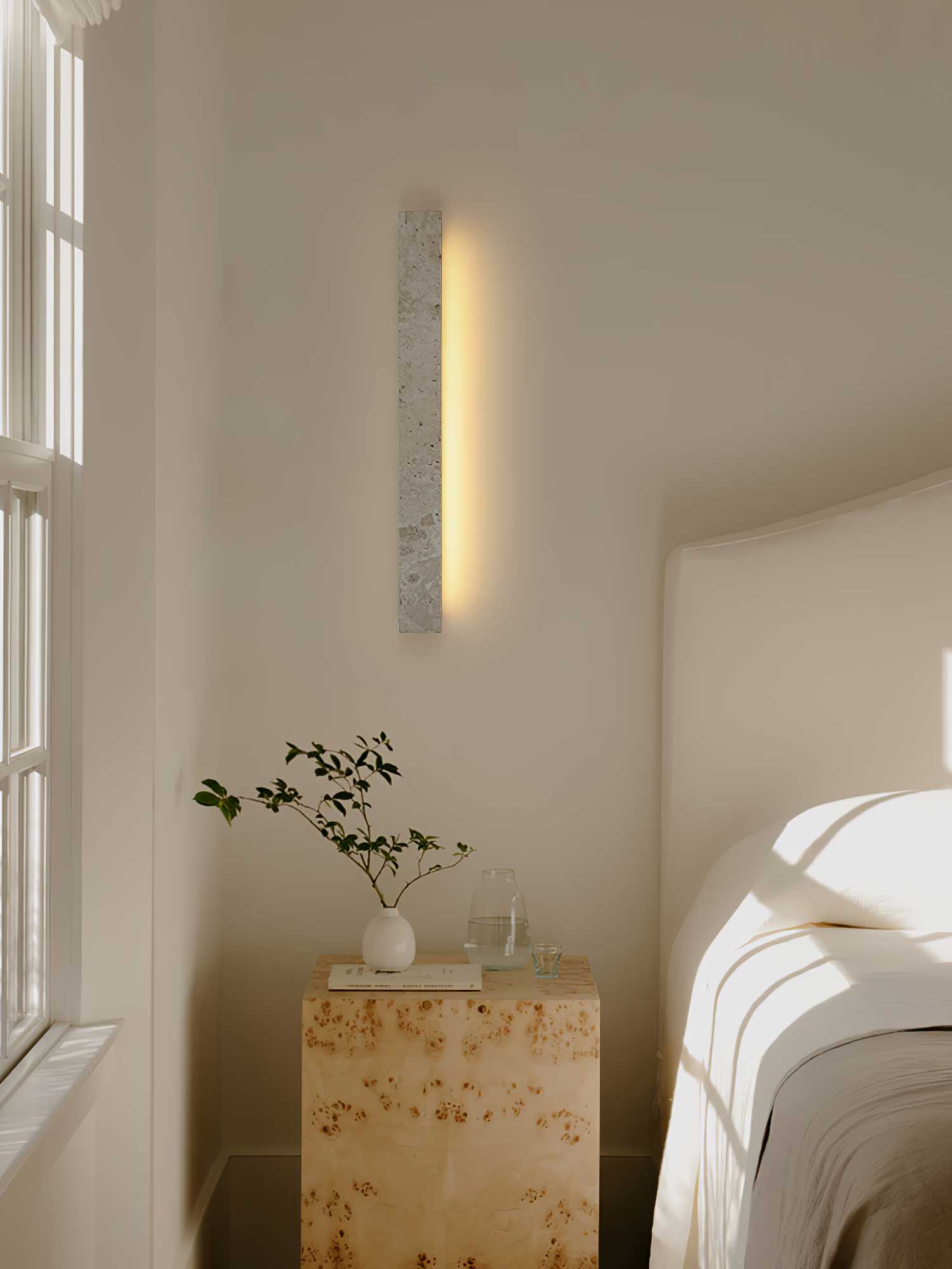 Zephyros - Travertine Linear Wall Light