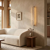 Dynamene - Travertine Linear Plug-In Wall Light