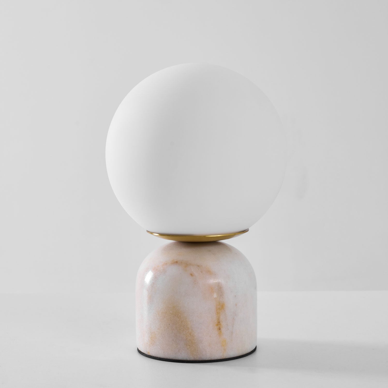 Semele - Marble and White Glass Globe Table Lamp