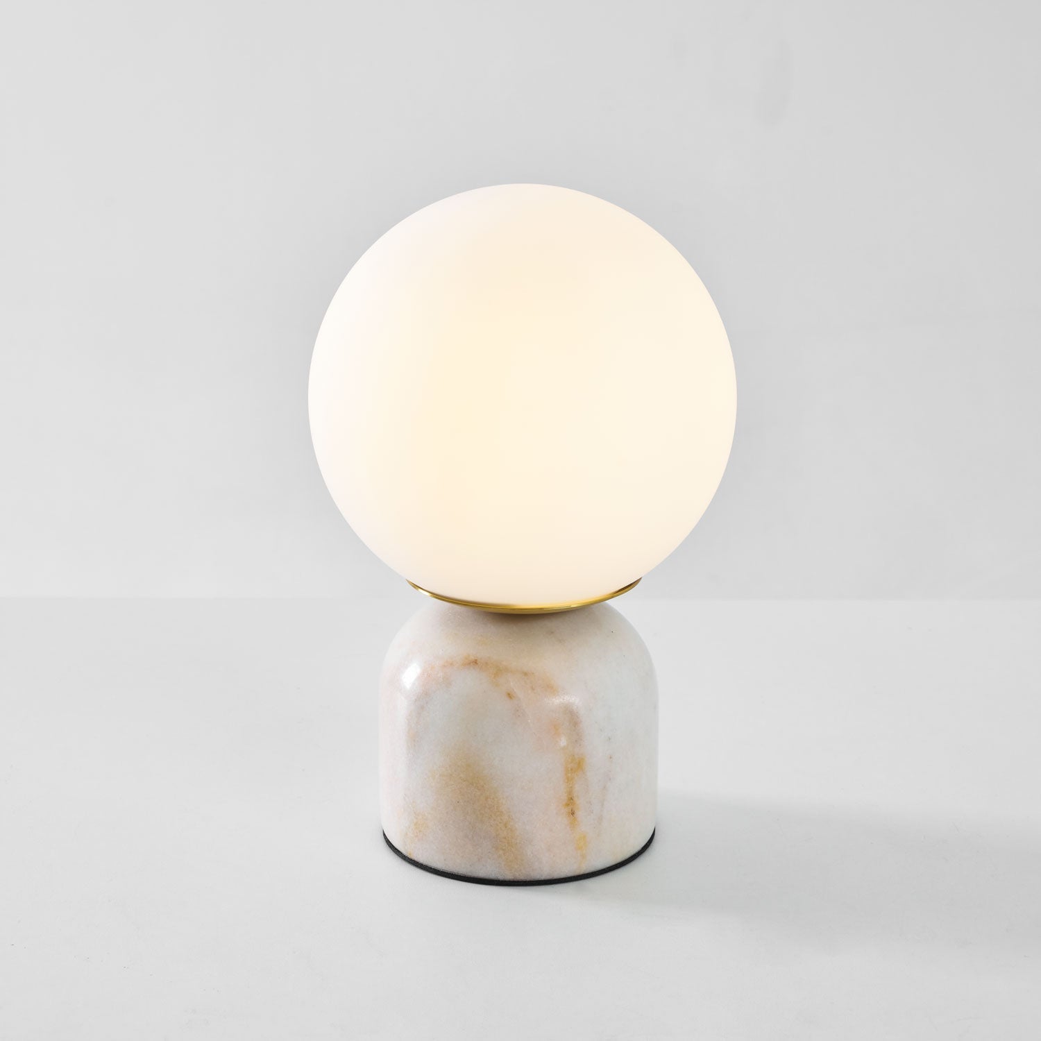 Semele - Marble and White Glass Globe Table Lamp