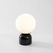 Semele - Marble and White Glass Globe Table Lamp