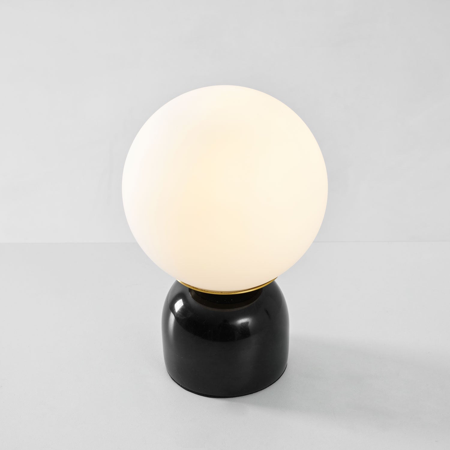 Semele - Marble and White Glass Globe Table Lamp
