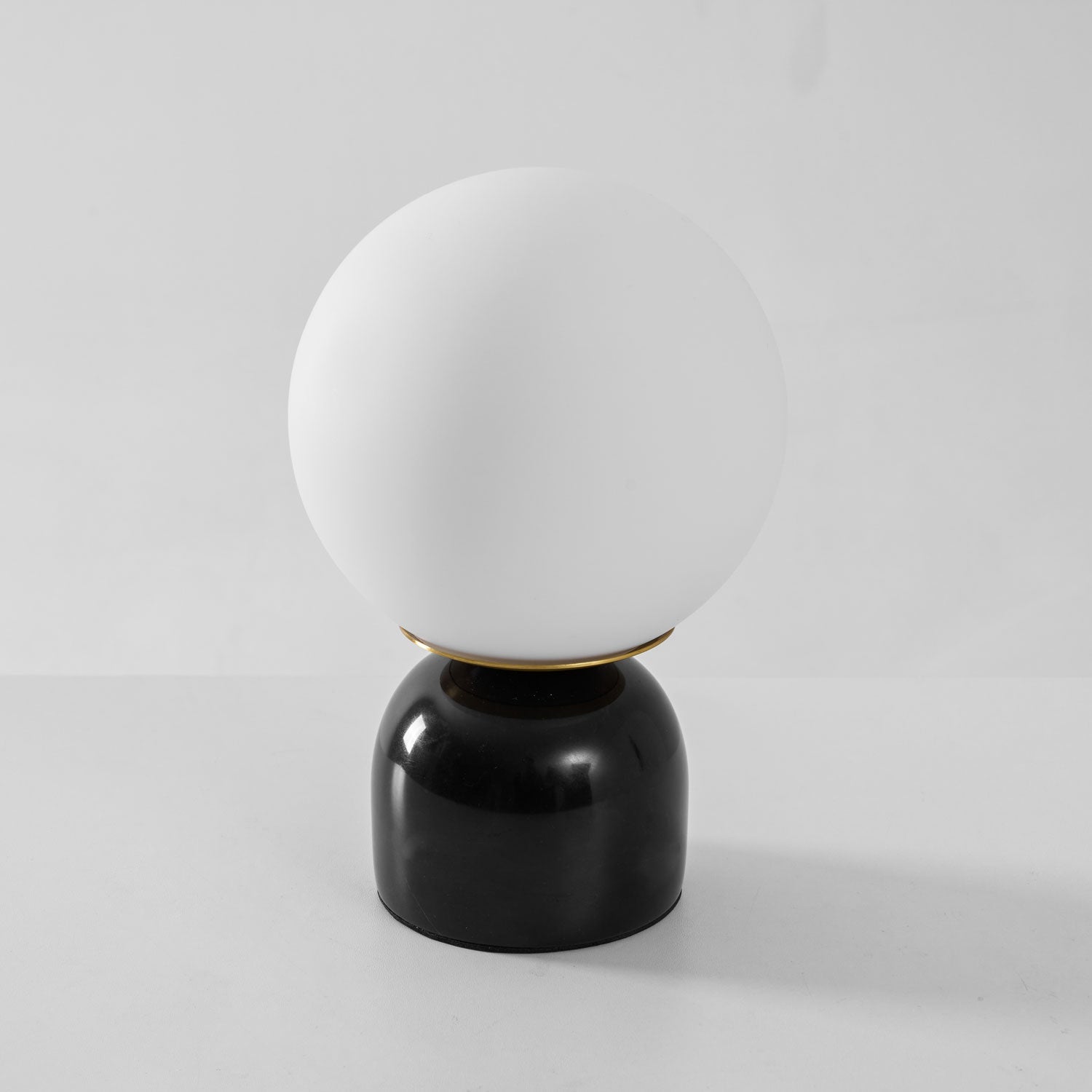 Semele - Marble and White Glass Globe Table Lamp