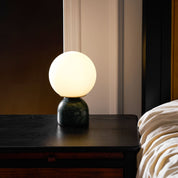 Semele - Marble and White Glass Globe Table Lamp