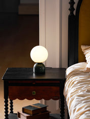 Semele - Marble and White Glass Globe Table Lamp