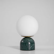 Semele - Marble and White Glass Globe Table Lamp
