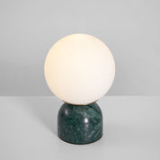 Semele - Marble and White Glass Globe Table Lamp