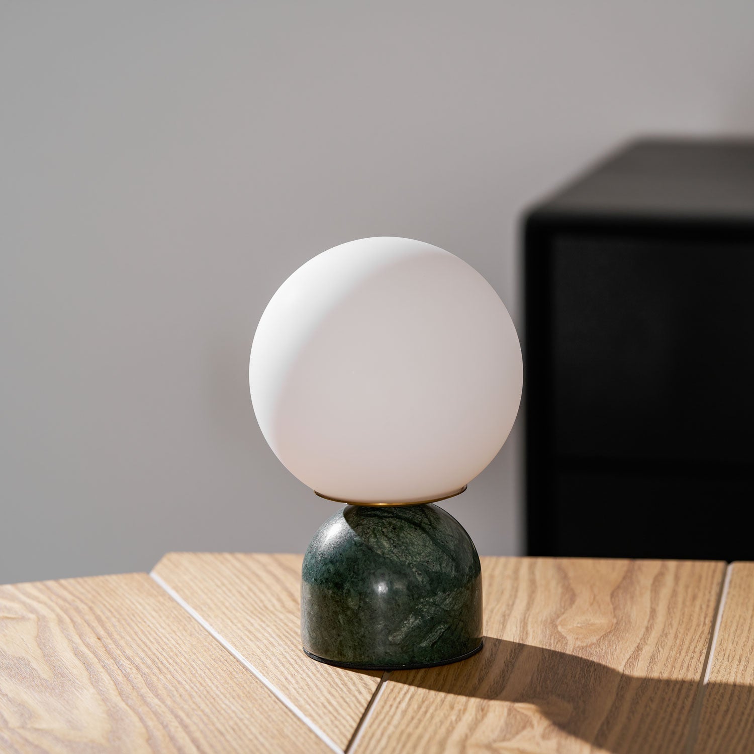 Semele - Marble and White Glass Globe Table Lamp