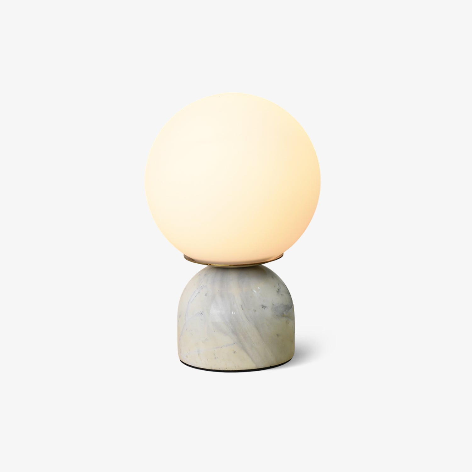 Semele - Marble and White Glass Globe Table Lamp