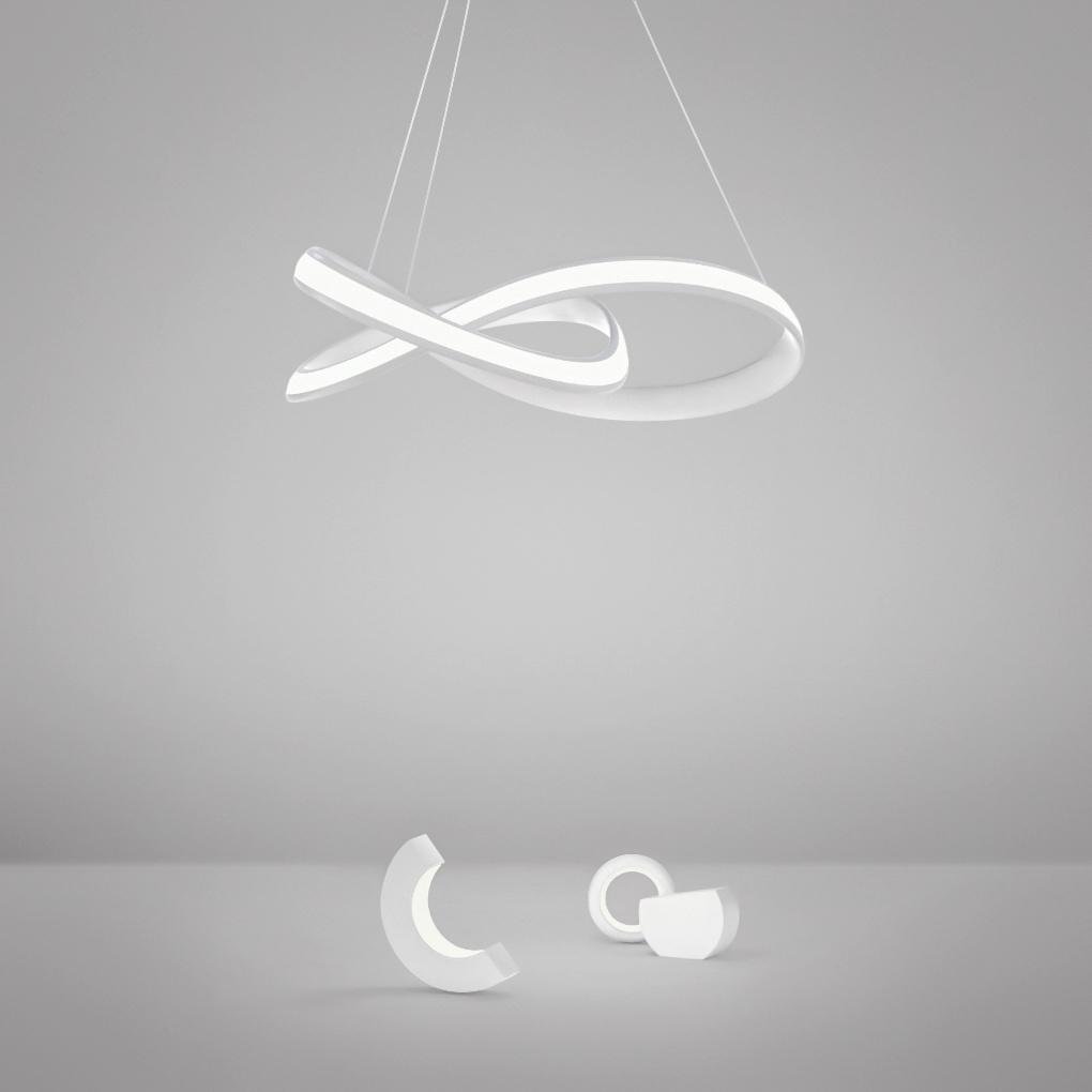 Andromeda - Aluminum Ribbon LED Chandelier