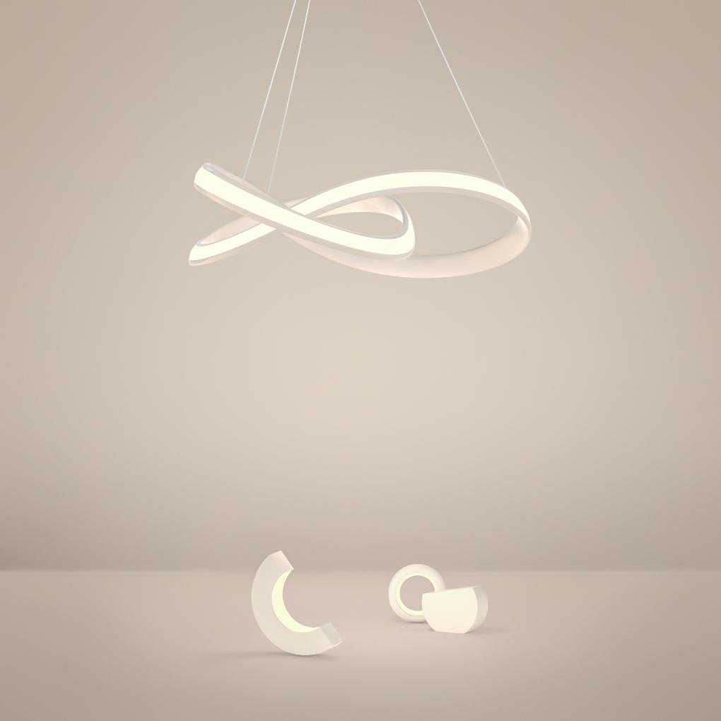 Andromeda - Aluminum Ribbon LED Chandelier