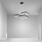 Hermokrates - Black Coffee LED Square Chandelier