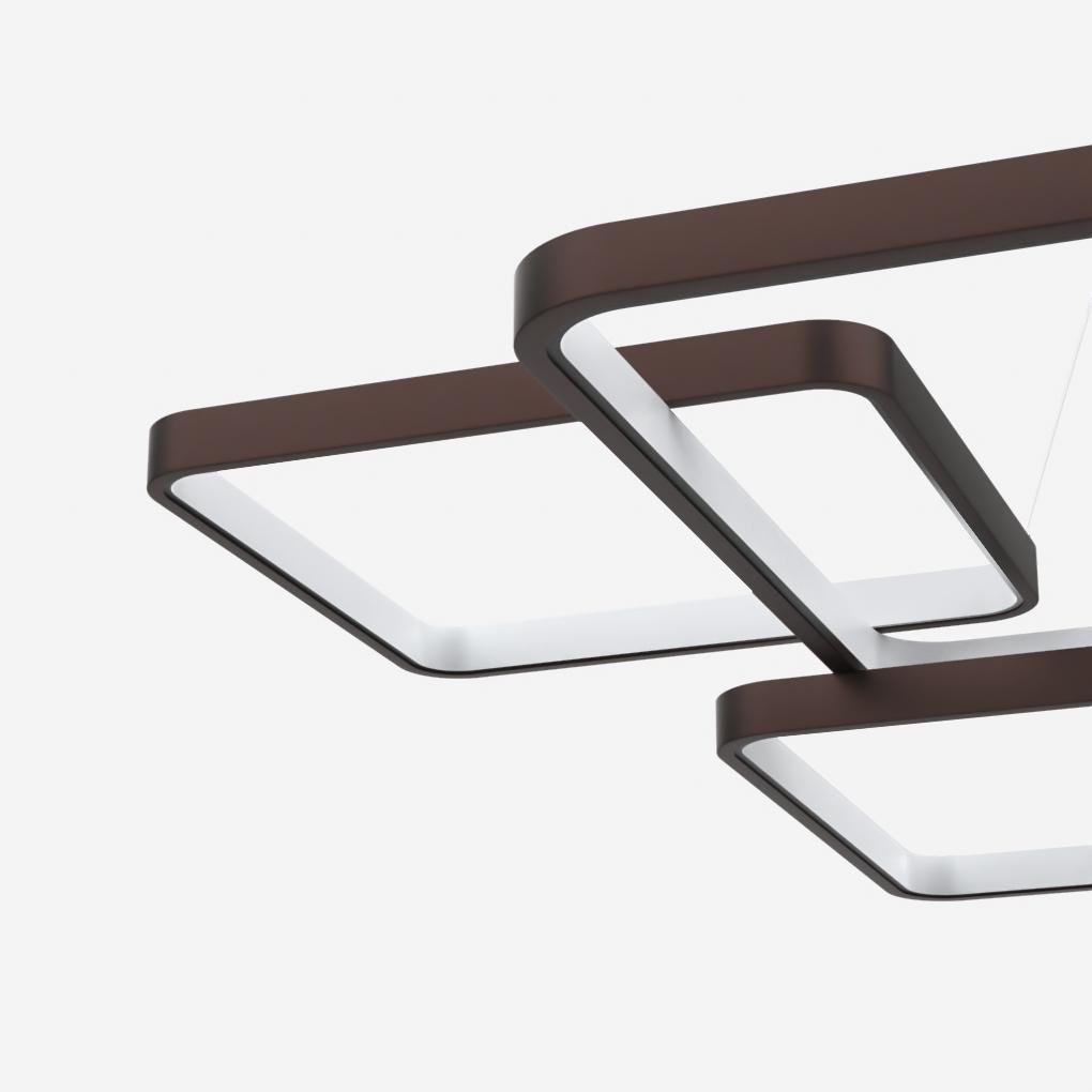Hermokrates - Black Coffee LED Square Chandelier