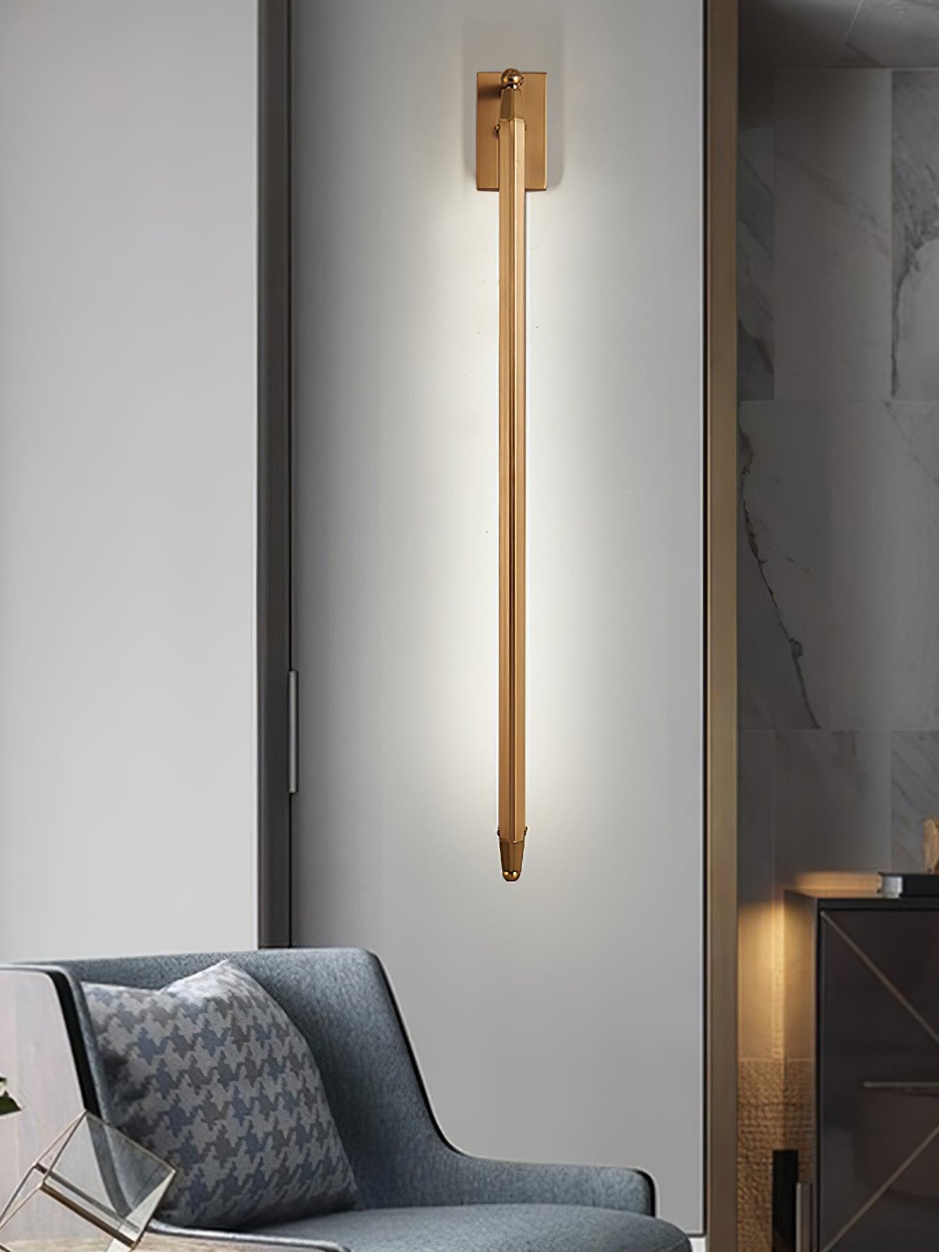 Euros - Gold Rotating LED Tube Wall Light