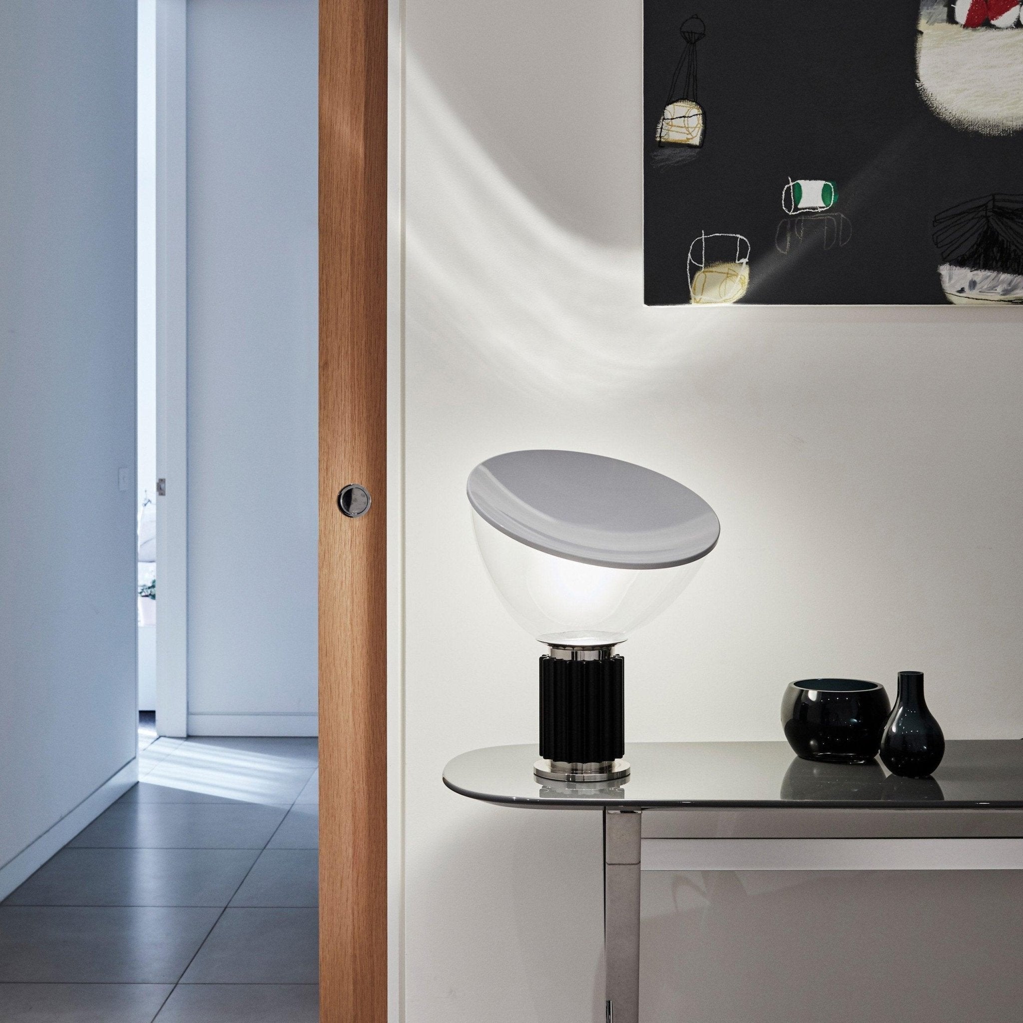 Aktis - Aluminum and Blown Glass Table Lamp