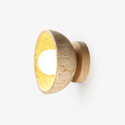 Karpo - Travertine Bowl Wall Lamp