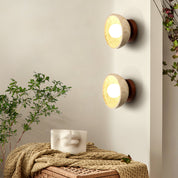 Karpo - Travertine Bowl Wall Lamp