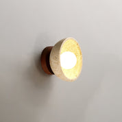 Karpo - Travertine Bowl Wall Lamp