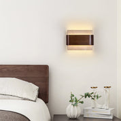 Idyia - Travertine and Walnut Wall Sconce