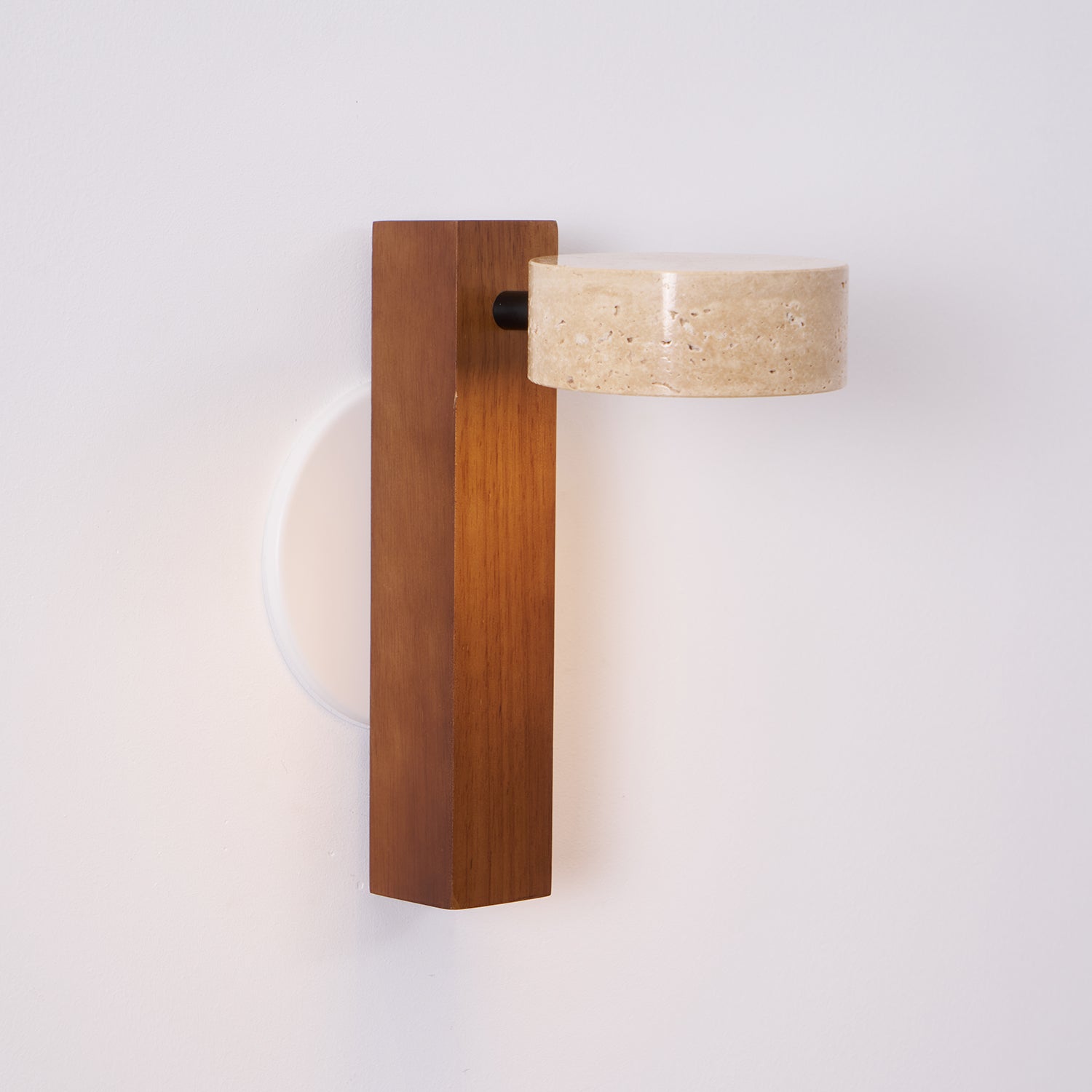 Kyparissos - Travertine and Walnut Wall Light