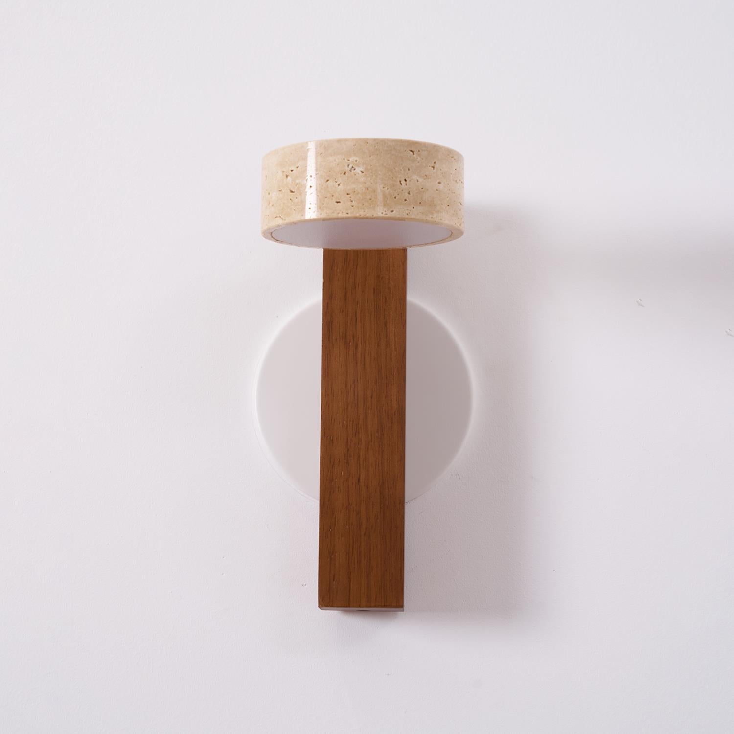 Kyparissos - Travertine and Walnut Wall Light