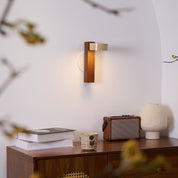 Kyparissos - Travertine and Walnut Wall Light