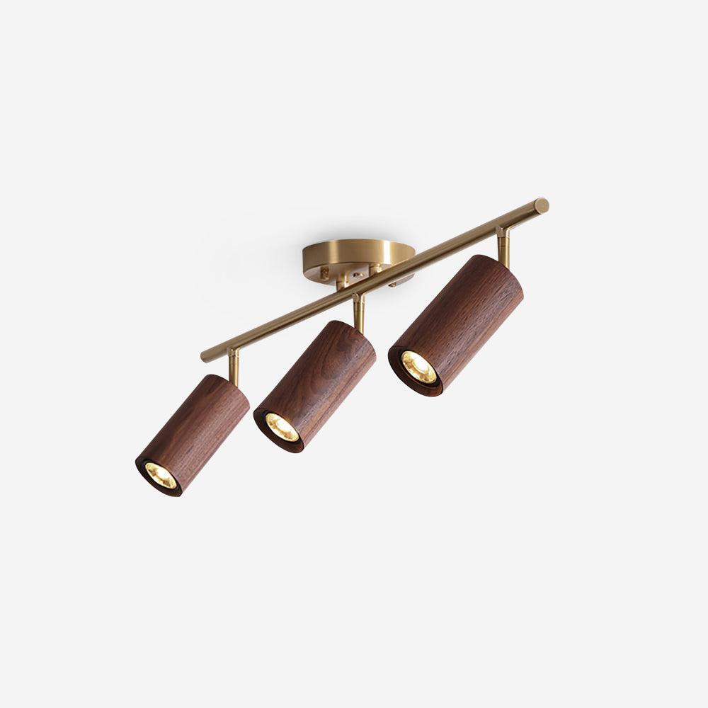 Pyrrhos - Adjustable Brass and Wood Track Light