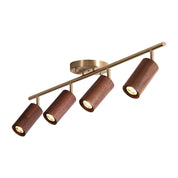 Pyrrhos - Adjustable Brass and Wood Track Light