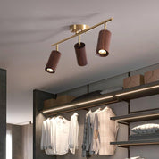 Pyrrhos - Adjustable Brass and Wood Track Light