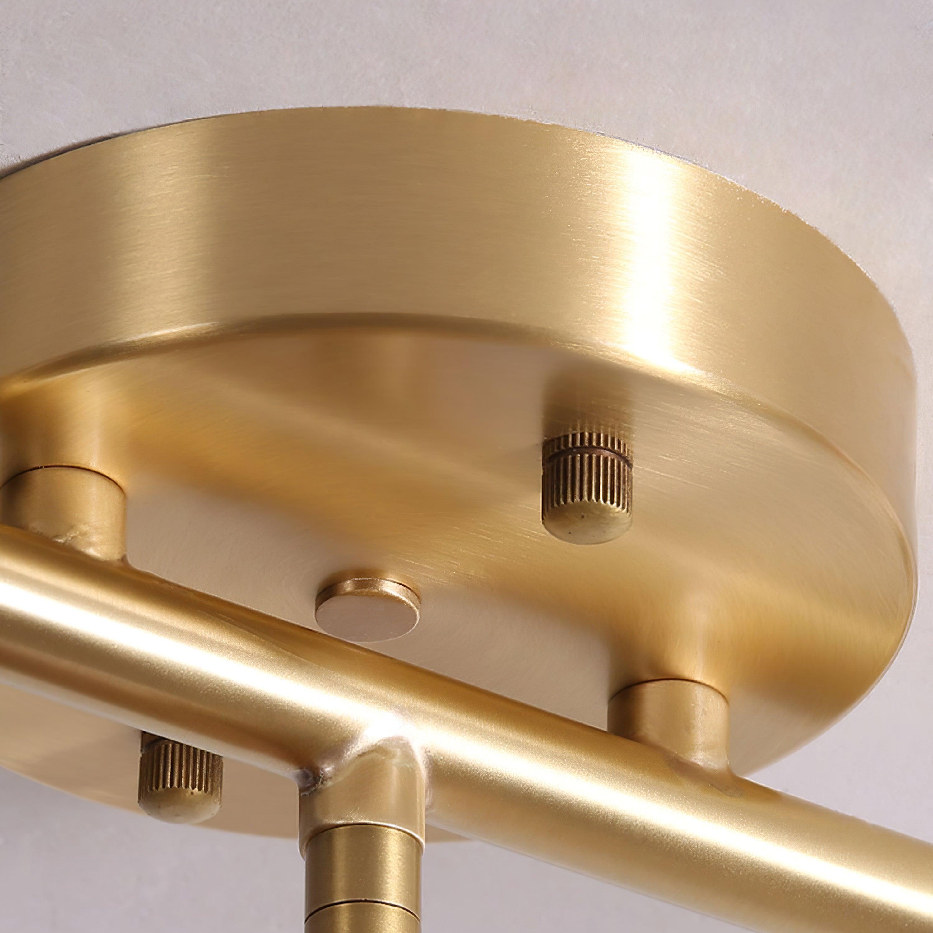 Pyrrhos - Adjustable Brass and Wood Track Light