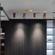 Pyrrhos - Adjustable Brass and Wood Track Light