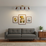 Pyrrhos - Adjustable Brass and Wood Track Light