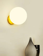 Aigeus - Gold and Glass Wall Lamp