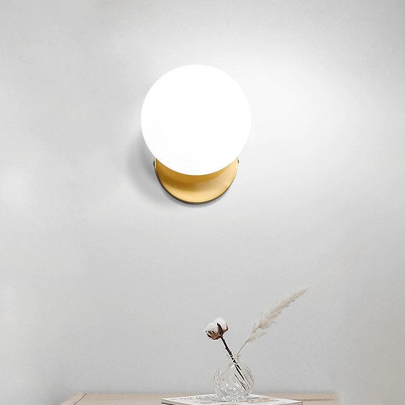 Aigeus - Gold and Glass Wall Lamp