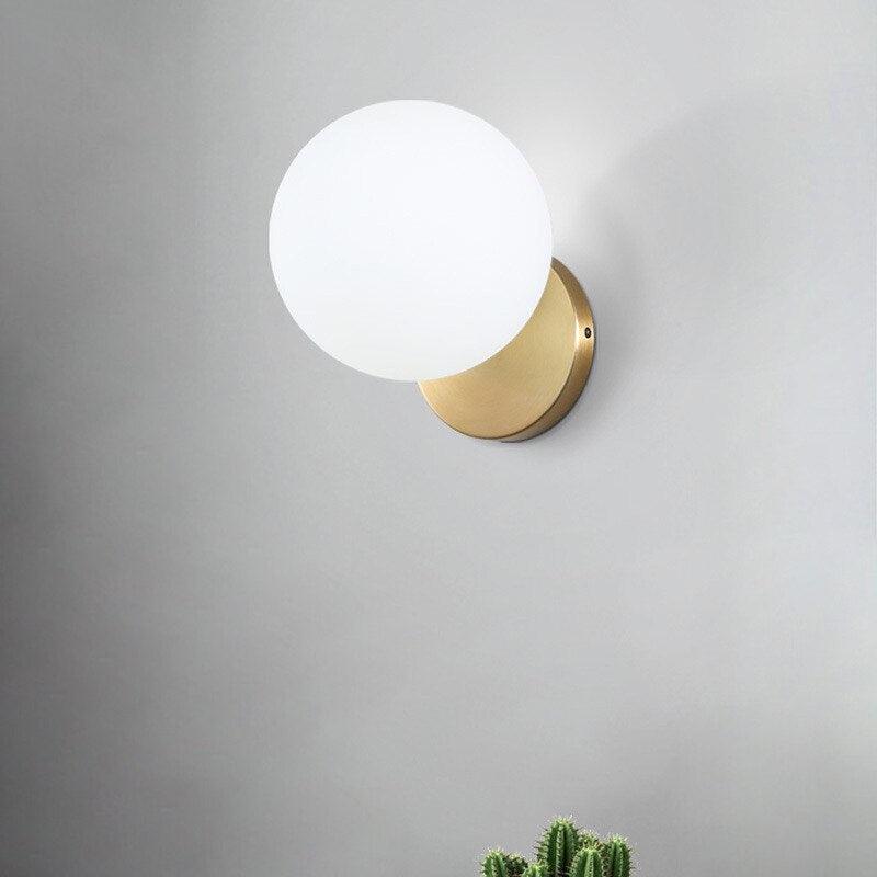Aigeus - Gold and Glass Wall Lamp